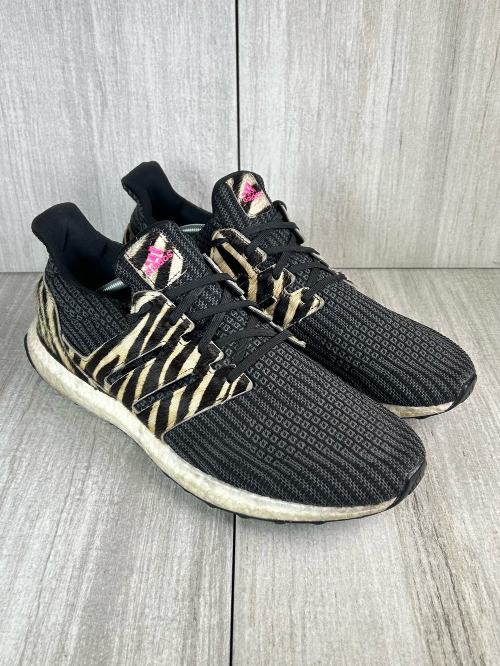 Adidas UltraBoost DNA Black Zebra Athletic Sneaker Running Shoe Mens Size 12.5 - Picture 2 of 12